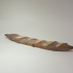 Stephen Morrison "Baguette" ceramic sculpture of realistic baguette with human eyes and nose