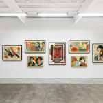 Installation view of Shepard Fairey's solo exhibition "FRACTURED" at Harman Projects, San Francisco