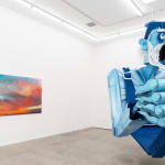 Installation image of at Hashimoto Contemporary Los Angeles of Wayne White's exhibition Jumping From Ice Floe to Ice Floe