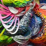 Crystal Wagner colorful biomorphic paper sculpture