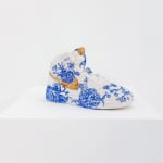 Brock DeBoer Toiled Junior size Jordan 1 porcelain sneaker