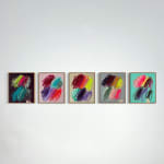 Grouping of "Little Motion" series by Christina Gschwantner hanging on wall