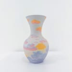Hedy Yang vase with pink and orange clouds