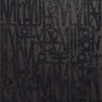 Retna black screen print with black diamond dust