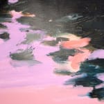 Detail of "7 PM" by Nicole Wittenberg showing printing details on the aper