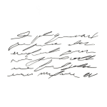 Black scribble artwork from Arnaud Vidricaire resembling an abstract text paragraph made of laser cut burnt wood