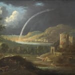 Jan van Bunnick, River Landscape with Shepherds, ruined Architecture and Villages/ Paysage à la Rivière