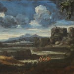 Gaspard Dughet (also known as Gaspard Poussin), Italian Landscape with Jacks Players/ Paysage aux joueurs d'osselet
