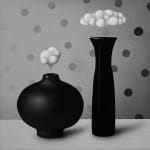 Yohta Matsuoka, Black pots and cloud : Red, 2024