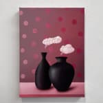 Yohta Matsuoka, Black pots and cloud : Red, 2024