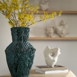Christopher Maschinot, White Vessel with Drawn Surface
