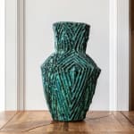 Christopher Maschinot, White Vessel with Drawn Surface