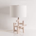 William Coggin, White Crackle Drum Table