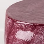 William Coggin, White Crackle Drum Table
