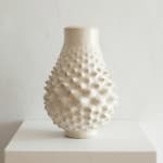 Christopher Maschinot, White Vessel with Drawn Surface