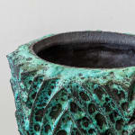 Christopher Maschinot, White Vessel with Drawn Surface