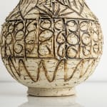 Christopher Maschinot, White Vessel with Drawn Surface