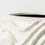 Christopher Maschinot, White Vessel with Drawn Surface