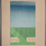 Landscape with two brick walls on each side