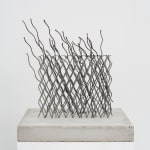 Wire sculpture on cement