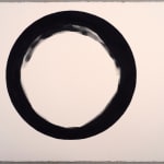 Black circle on white paper