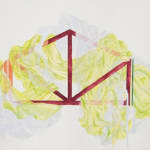 Red and yellow watercolor painting on paper