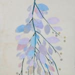 Multicolored collaged branch and leaves