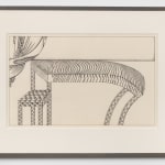 Drawing of wooden table abstracted