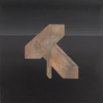 Abstract wooden architecture with black background