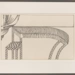 Drawing of wooden table abstracted