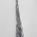 Top view of wire rope bundles hanging on a wall