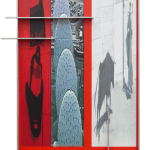 Stainless steel composition with images printed on it