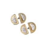 SUZANNE BELPERRON, A pair of yellow gold and diamond cufflinks, 1970-74