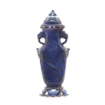 Lapis lazuli and enamel 'Chinoiserie' vase
