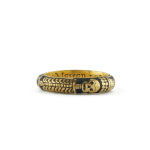 An early 18th Century gold and enamel memento mori finger ring