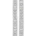 A pair of articulated diamond bracelets