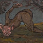 Maitha Abdalla Pleasure of The Pathless Woods III, 2024 Oil on wood 20 x 20 cm 7 7/8 x 7 7/8 in (ITALY)