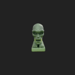Talal Al Najjar Sphinx, 2025 Polylactic acid bioplastic, polymer-glass dispertion, automotive paint 10 x 5 x 23 cm