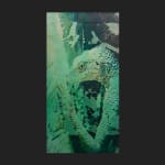 Talal Al Najjar Reptile Secrets, 2025 Acrylic, vinyl on canvas 63 x 33 cm