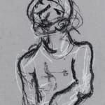 Maitha Abdalla Body Studies , 2022 Charcoal on paper 50 x 30 cm 19 3/4 x 11 3/4 in