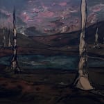 Maitha Abdalla Before Dawn, 2025 Oil and charcoal on wood 122 x 173 cm 48 x 68 1/8 in