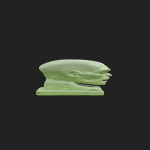Talal Al Najjar Sphinx, 2025 Polylactic acid bioplastic, polymer-glass dispertion, automotive paint 10 x 5 x 23 cm