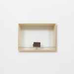 Haim Steinbach Baltic Birch plywood in plastic laminate and glass box attached to the wall