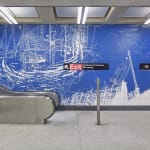 image of tiled subway station