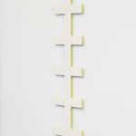 white and yellow ladder sculpture side view