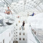 floating nets inside museum