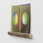 Eliasson tilted glass panes on driftwood