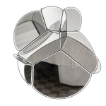 stainless steel hanging sculpture