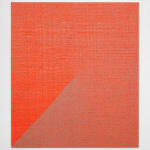 Woven Angle Gradient as Weft, Fluorescent Orange (225°)