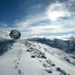 large sculpture on the top of a mountain